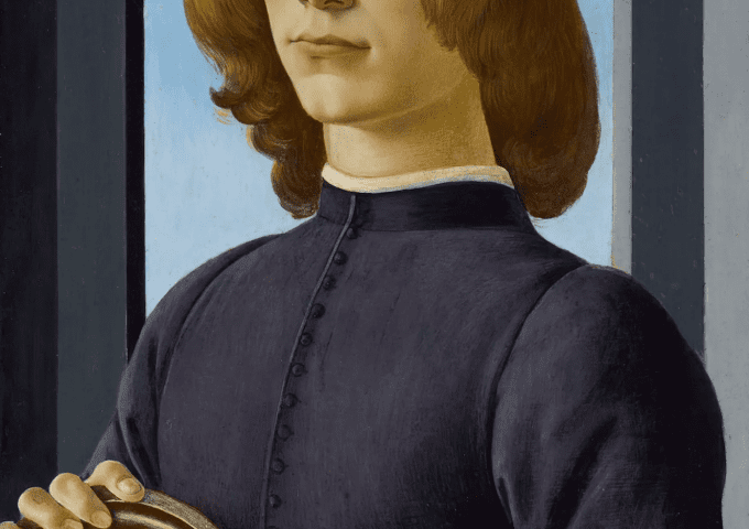 Sandro Botticelli, Young Man Holding a Roundel