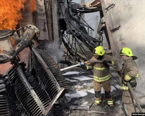 Ukrainian firefighters