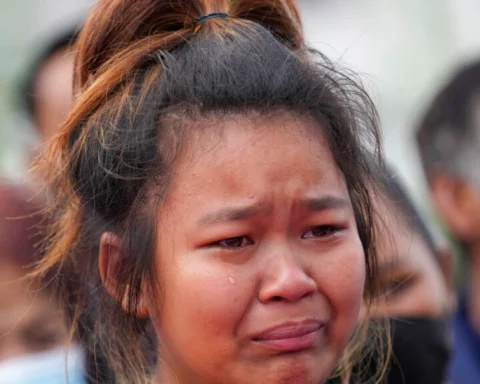 during a ceremony for those killed in the attack on the Young Children