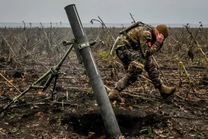 A Ukrainian soldier