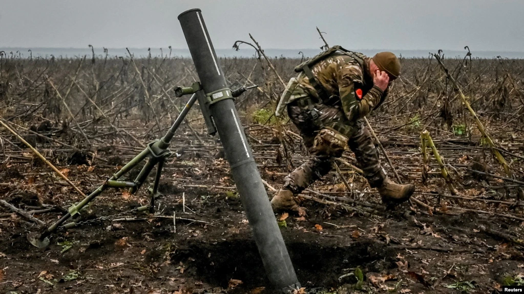 A Ukrainian soldier