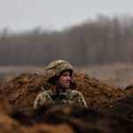 Ukrainian soldier of the Paratroopers