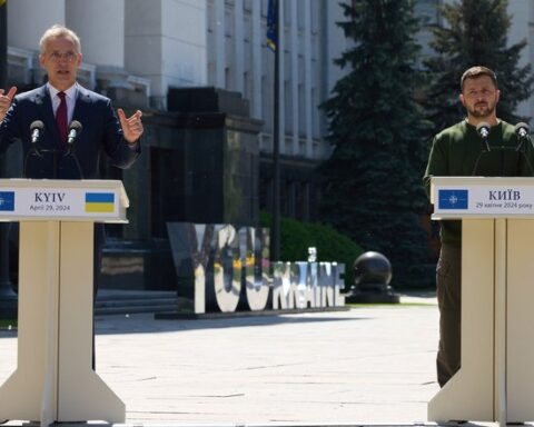 Jens Stoltenberg visited Kyiv on Monday (29 April 2024) for talks with President Volodymyr Zelenskyy