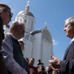 U.S. Must Prepare For 'Long-Term' Confrontation With Russia, Helsinki Commission Says 3 U.S. Helsinki Commission Chairmen Joe Wilson (right) during 2023 visit to Bucha, Ukraine.