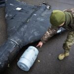 A downed Shahed drone in Ukraine