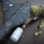 A downed Shahed drone in Ukraine